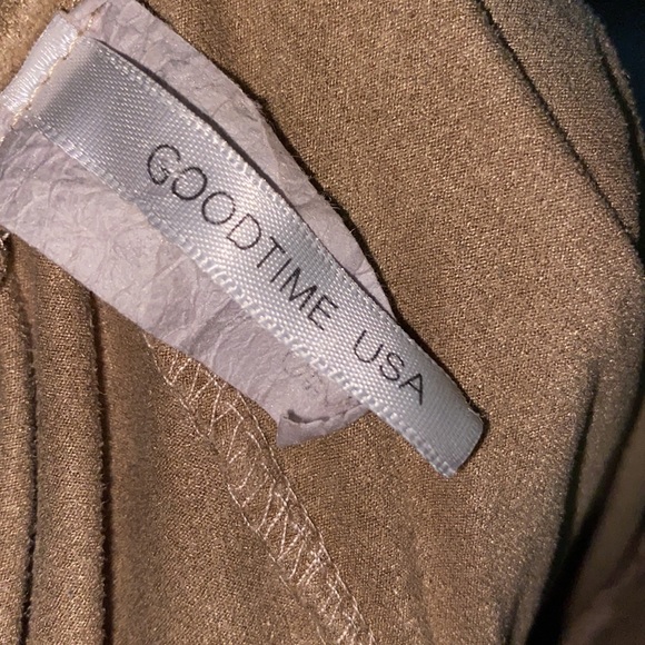 Tan Suede Flair Pants - Picture 4 of 4